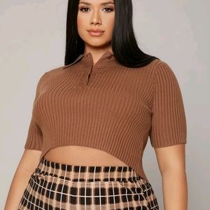 💜5 for 20$💜 SHEIN Crop Polo